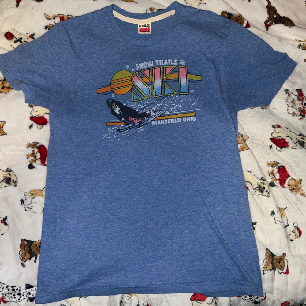 VTG Homage T Shirt - Snow Trail Ski, Mansfield Ohio, Size Medium Made In The USA